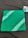 Handmade Green & White Cotton Pot Holder