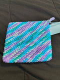Handmade Blue & Purple Cotton Pot Holder