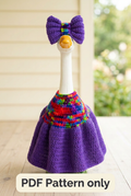 Rainbow and purple skirt dress labeled PDF Pattern only