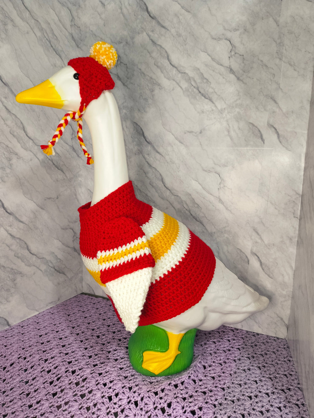 23" Porch Goose Team Fan Outfit and Beanie Set