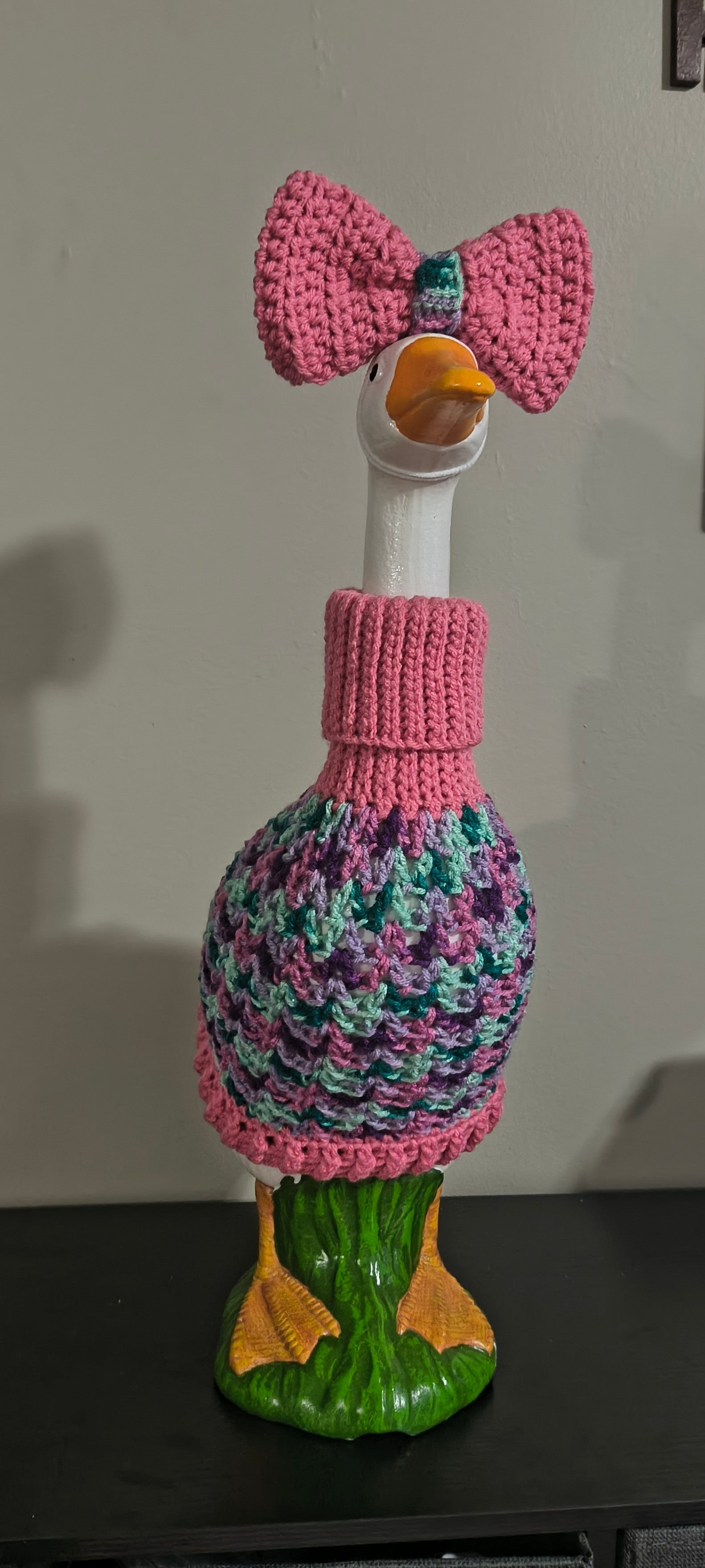PDF Pattern - 19.6-21" Porch Goose Turtleneck Sweater and Bow/Bowtie Set