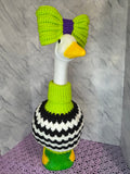 23" Porch Goose Turtleneck Granny Sweater and Bow Set | Beetlejuice Inspired