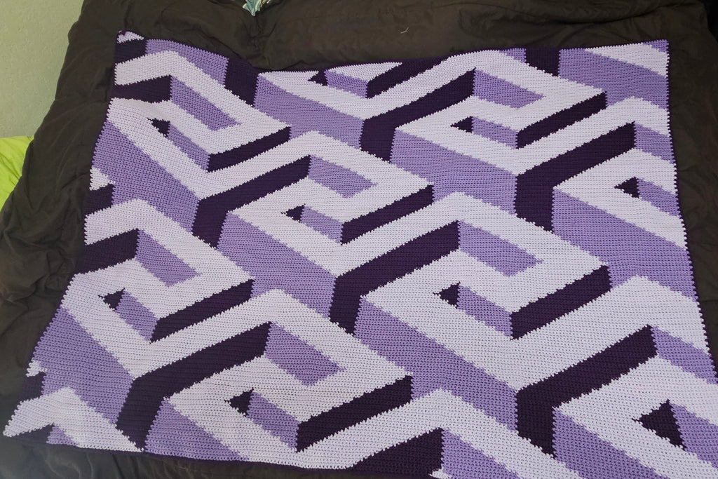 Optical Illusions Throw Blanket 48x64