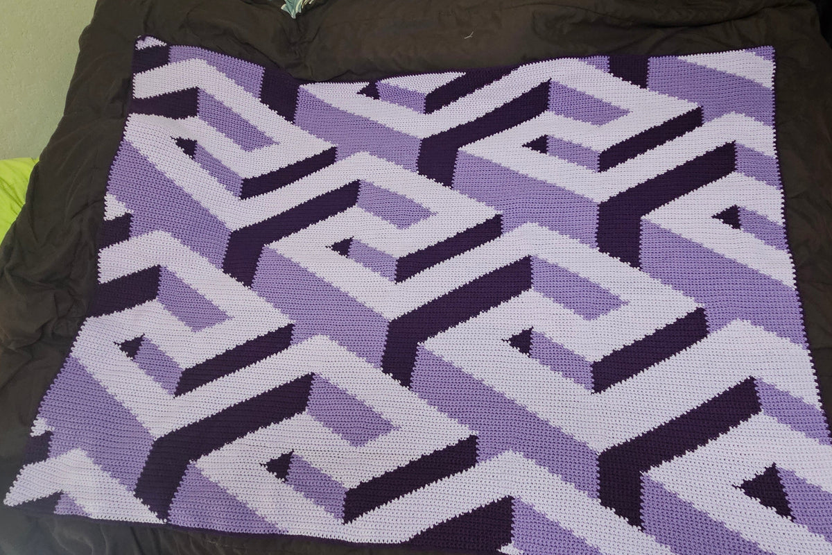 Optical Illusions Throw Blanket 48x64