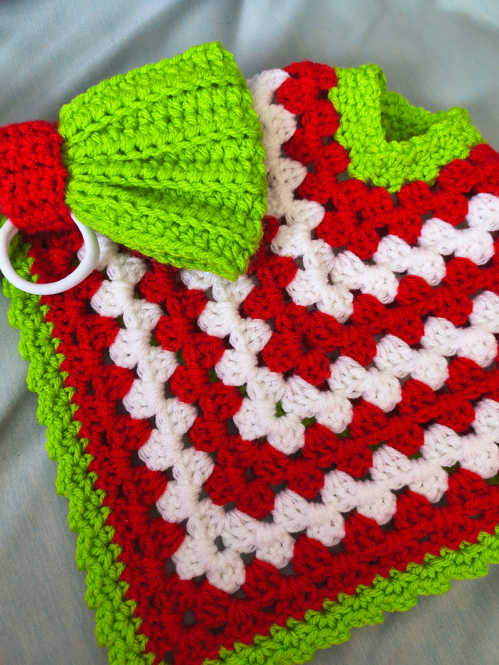 19.6-21" Porch Goose Shawl/Poncho and Bow Set
