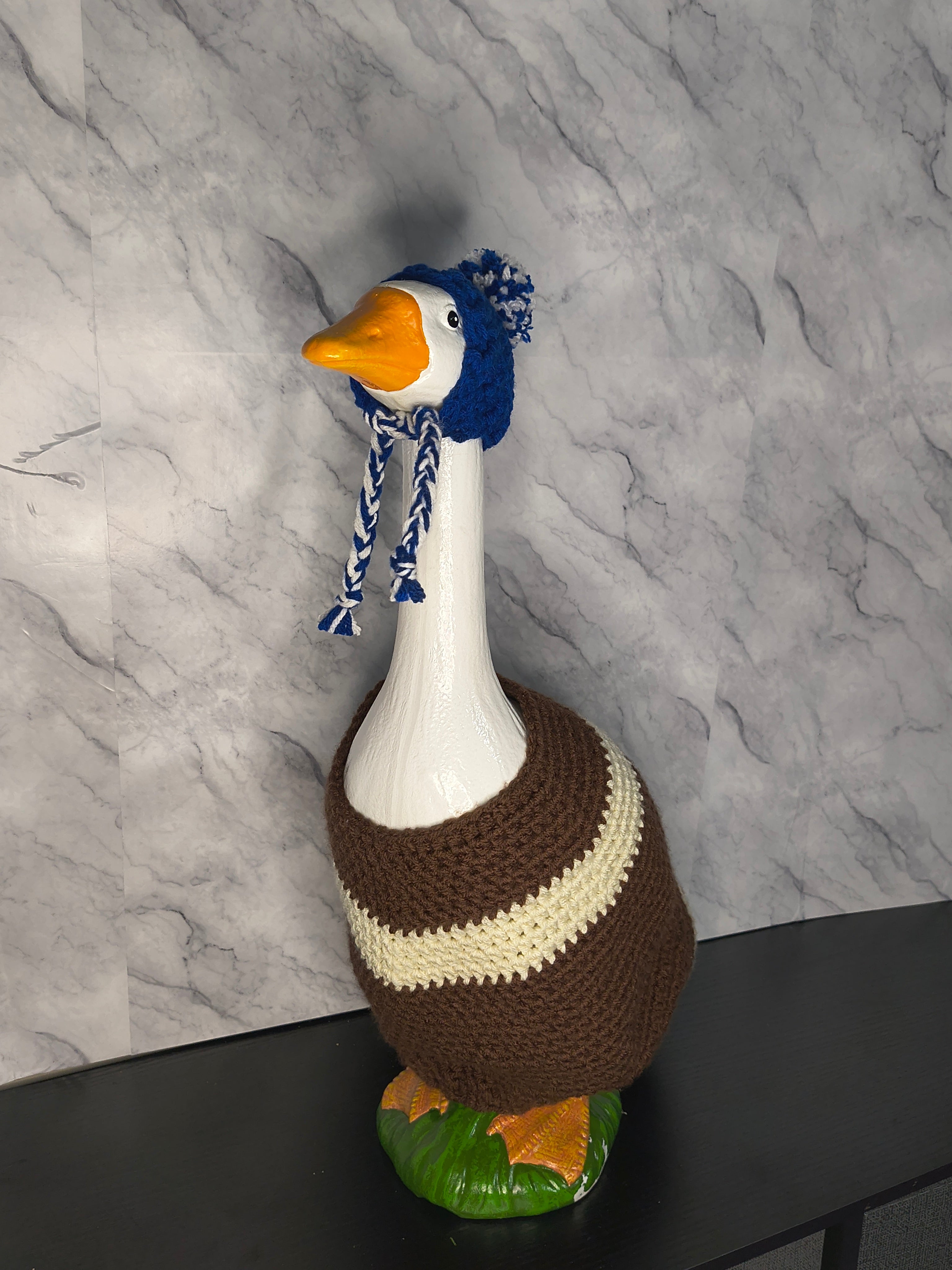 23" Porch Goose Football Outfit and Beanie Set