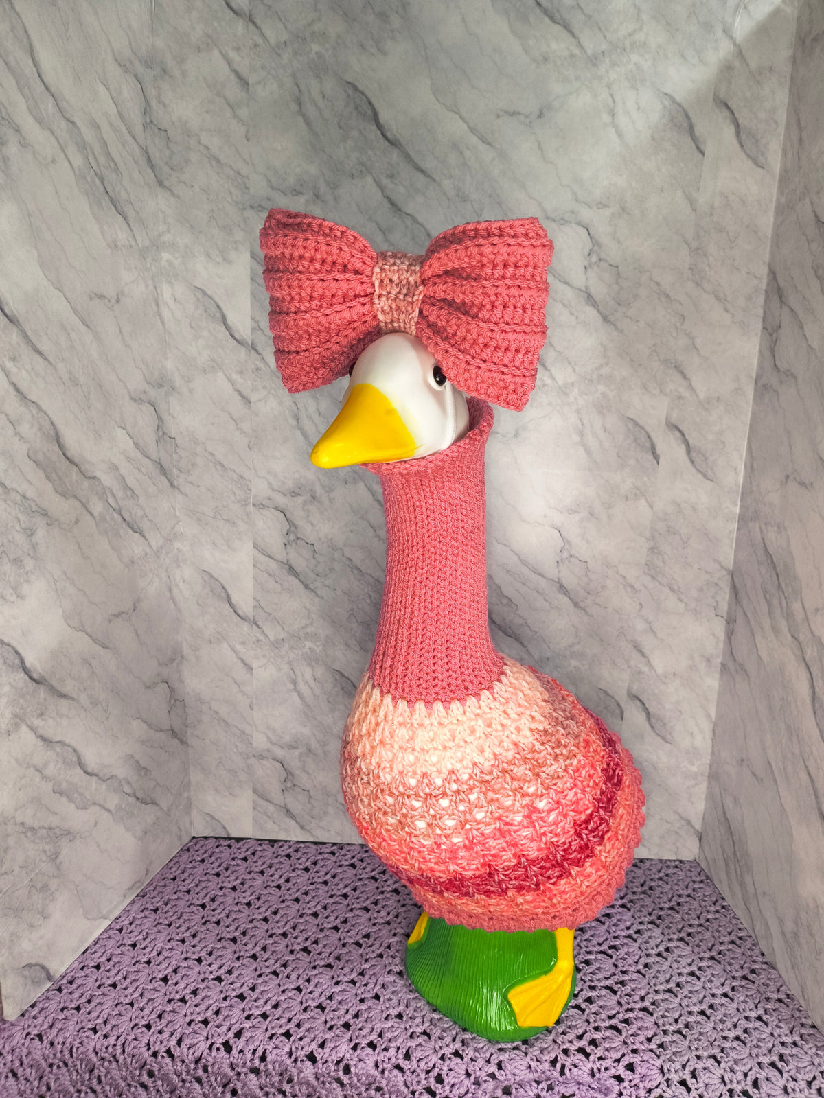 23" Porch Goose Turtleneck Sweater and Bow Set