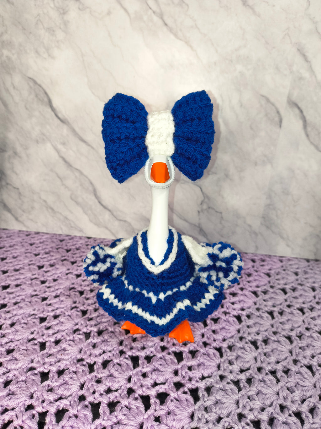 7" Desk Goose Cheerleader Outfit Crochet Pattern – PDF