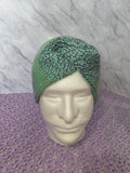 Twisted Knit Ear Warmer – Minty Green Multicolor