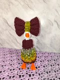 7" Desk Goose Turtleneck Sweater and Bow Set