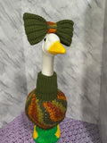 23" Porch Goose Turtleneck Sweater and Bow Set – Autumn Colors