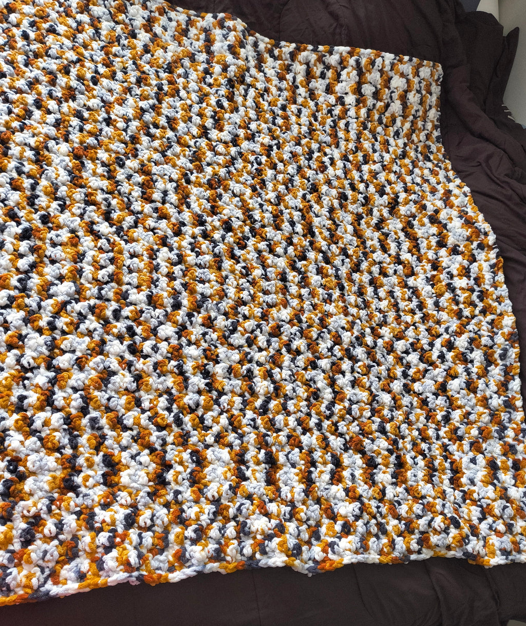 Chenille Crochet Throw Blanket