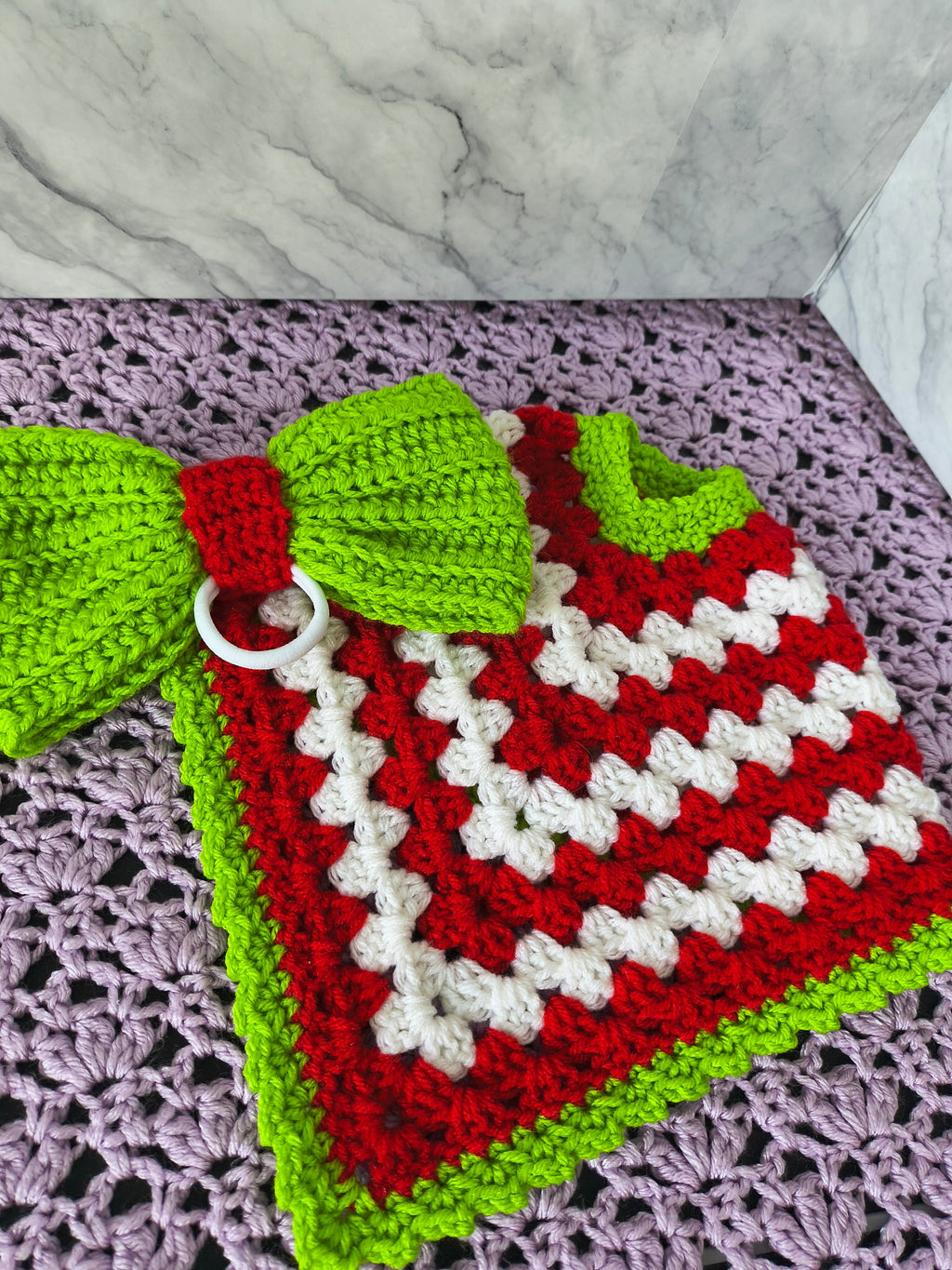 19.6-21" Porch Goose Shawl/Poncho and Bow Set