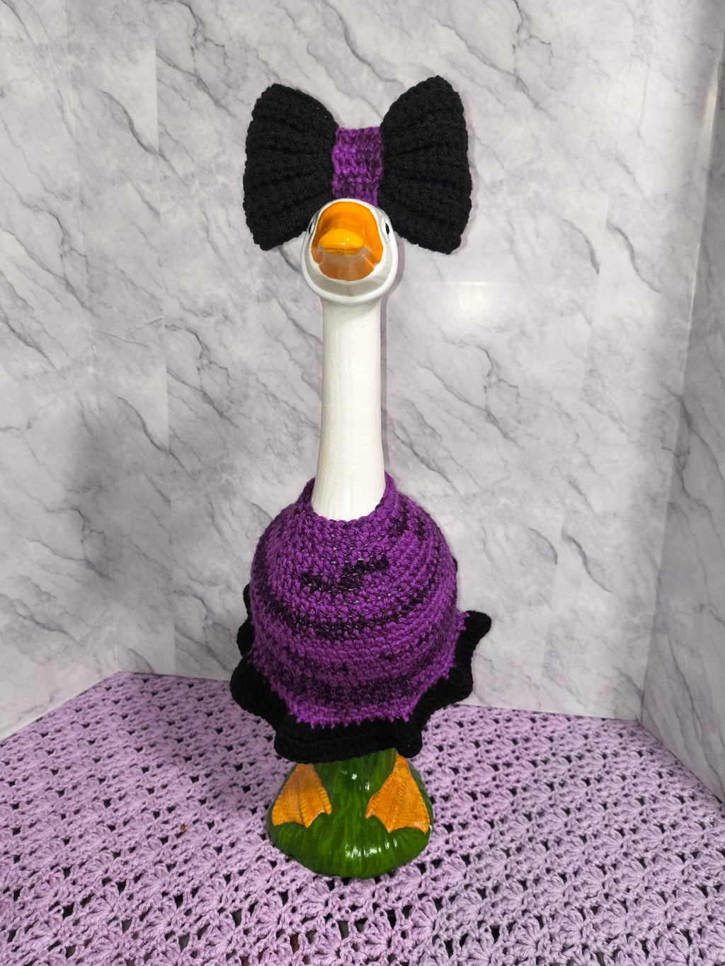 19.6–21" Porch Goose Everyday Fancy Dress and Bow Set