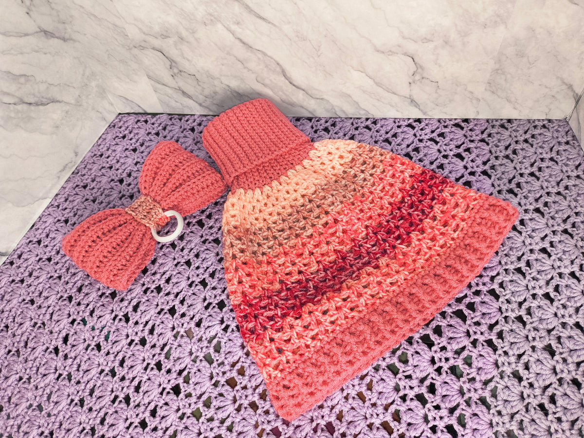 23" Porch Goose Turtleneck Sweater and Bow Set
