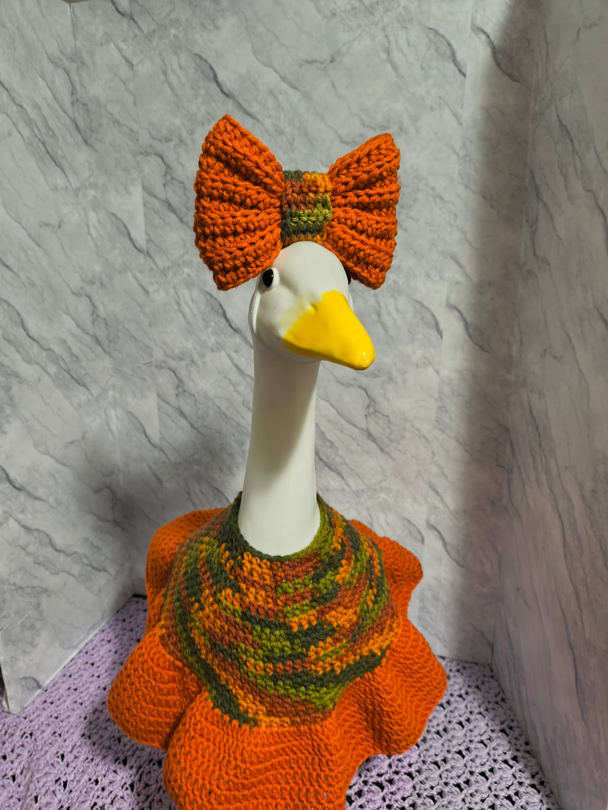 23" Porch Goose Gooseberry Twirl Dress and Bow Set