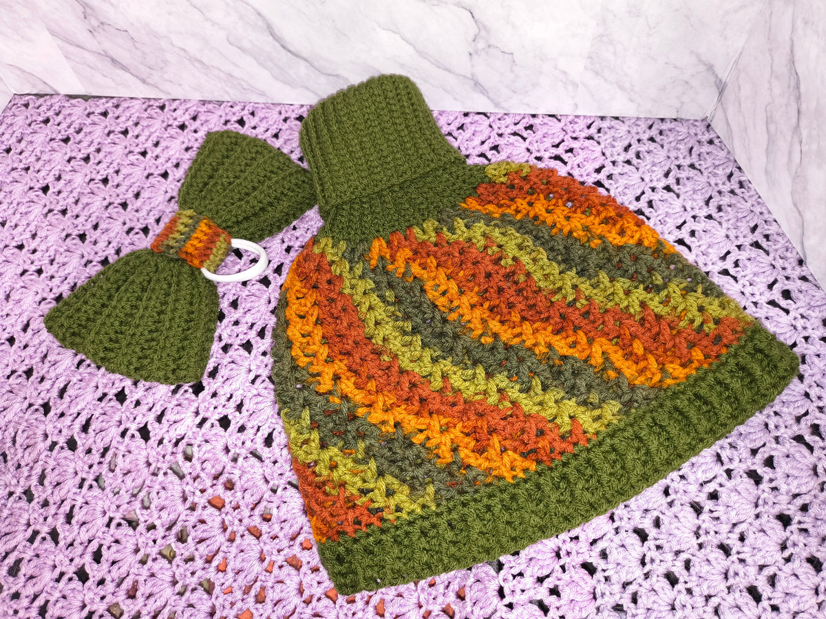 23" Porch Goose Turtleneck Sweater and Bow Set – Autumn Colors
