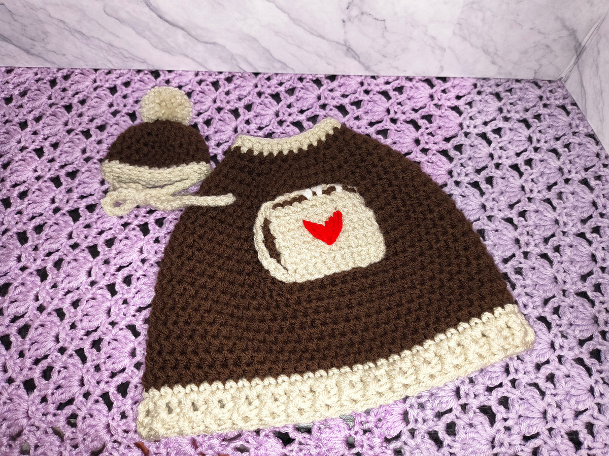 19.6–21" Porch Goose Hot Cocoa Cutie Sweater Set – PDF Crochet Pattern