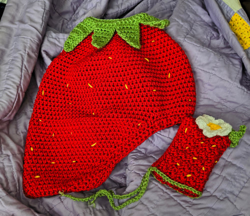 19.6-21" or 23" Porch Goose Strawberry Outfit Set (MADE TO ORDER)