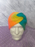 Twisted Knit Ear Warmer – Bright Multicolor