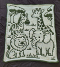 Handmade Crochet Animal Safari Baby Blanket
