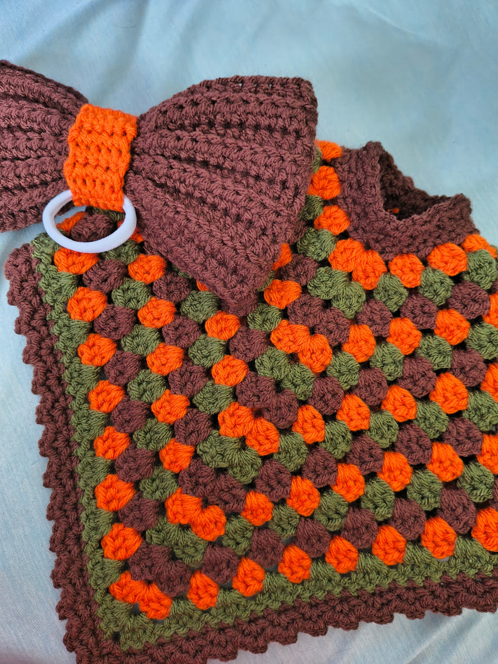 19.6-21" Porch Goose Shawl/Poncho and Bow Set